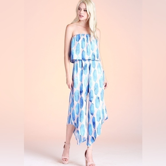 FAB’RIK Gemstone Strapless Jumpsuit Size Small - Picture 1 of 6